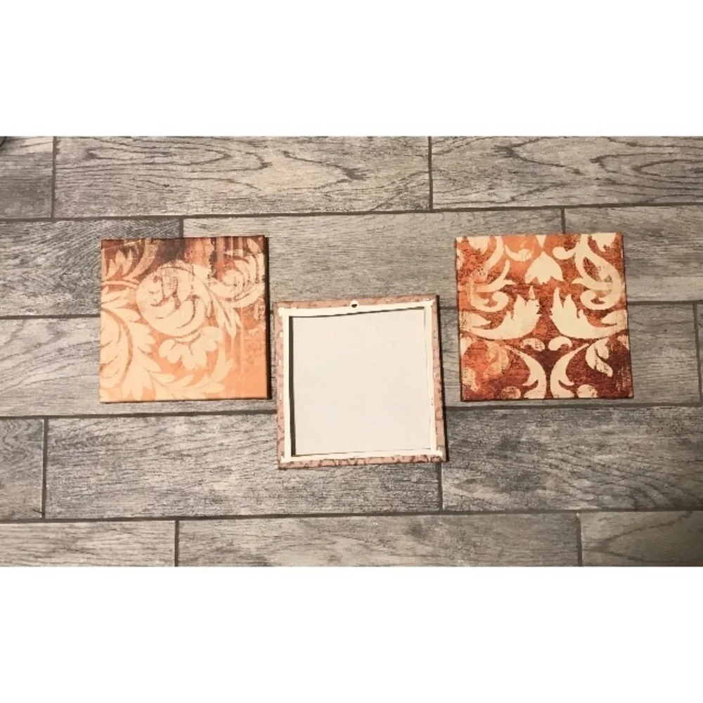 𝅺canvas Art Print Orange and Cream Size three actual prints